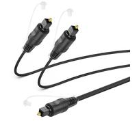 MEIRIYFA Digital Optical Splitter - Cavo adattatore 1 in 2 out, 1 m Toslink Digital Fiber Optic Audio Splitter 1 spina di ingresso 2 prese per home theater, lettore DVD, TV (1 maschio a 2 spine)