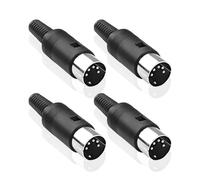 MEIRIYFA DIN 5-Pin Connettore Maschio Spina, 4 Pack Adattatore Audio MIDI Cavo Con Presa Terminali di Saldatura per Mixer, Batteria Elettronica, Tastiera