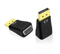 MEIRIYFA DisplayPort DP a VGA Adattatore Monitor Convertitore, DP maschio a VGA femmina Adattatore maschio 1080P per computer, desktop, laptop, PC, monitor, proiettore, HDTV - 2 pezzi, nero