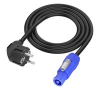 MEIRIYFA EU Plug AC 20A cavo di estensione Powercon, cavo di alimentazione PowerCON a 250V Schuko Plug, impermeabile 16AWG per luce scenica, servizi audio, dispositivi LED (1M/3.28FT)
