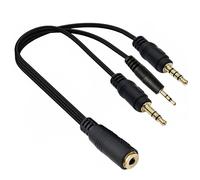 MEIRIYFA Jack TRS da 3,5 mm (1/8") a spina TRS da 3,5 mm + spina TRRS da 3,5 mm + spina TRS da 2,5 mm, cavo audio stereo splitter per smartphone, PC, laptop, 30 cm