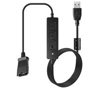 MEIRIYFA QD - Cuffie a USB maschio, con volume e microfono Mute Control