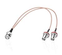 MEIRIYFA RG316 BNC Splitter cavo coassiale BNC maschio a doppia presa 50 Ohm Y splitter cavo di prolunga per fotocamere, dispositivi video, sistema CCTV (34 cm)