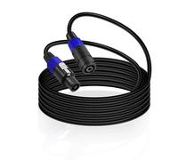 MEIRIYFA Speakon a Speakon - Cavo di prolunga maschio a femmina, altoparlante audio, break out con blocco a torsione, per DJ PA palcoscenico amplificatore (2,5 m) (M-F)