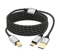 MEIRIYFA Tipo C + USB A a USB B Cavo per stampante MIDI 2 in 1 USB C/A maschio a B maschio Y splitter prolunga per stampante scanner MIDI strumento tastiera - 1,5 m