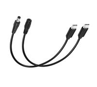MEIRIYFA USB 3.1 Tipo C Maschio a DC 5,5 X 2,5 mm Maschio Femmina Cavo di ricarica per prolunga Jack di alimentazione per telefoni Tablet - 25 cm