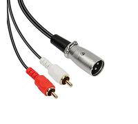 MEIRIYFA XLR maschio a 2 Phono RCA maschio Adattatore Y splitter Patch Cavo, 1 XLR maschio a 3 pin su doppio RCA maschio (1,5 m)