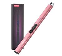 MEIRUBY Accendino Elettrico Ricaricabile USB per Candele - Ideale come Regalo di Compleanno per Mamma, Donna, Moglie o Sorella. Pratico per Campeggio e Barbecue, Rosa Oro