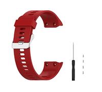 Meiruo Cinturino in Silicone Braccialetto di Ricambio Cinturino per Garmin Forerunner 35/Forerunner 30 (Rosso)
