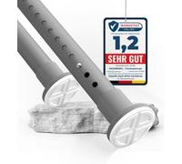 MEISENBERG Asta per Tende a Pressione - Grigio, 260-310 cm - Bastone Тenda Estensibile Non Necessita di Fori per Armadi, Bagno, Guardaroba, Finestre, Allungabile - Diametre 32mm, Acciaio Inox