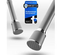 MEISENBERG Asta Tenda Doccia 320-370cm, Grigio, Ø 25 mm, Bastone Estensibile a Pressione per Tendaggi, Bagni e Balcone