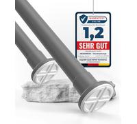 MEISENBERG Asta Tenda Doccia 70-120cm, Grigio, Ø 25 mm, Bastone Estensibile a Pressione per Tendaggi, Bagni e Balcone
