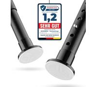 MEISENBERG Bastone Doccia a Pressione 160-210, Nero, Ø 25 mm, Asta Telescopica per Tenda per Finestre, Divisori per Ambienti e Cucina