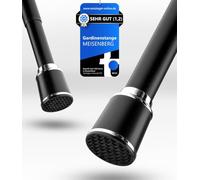 MEISENBERG Bastone per Tende a Pressione 220-270cm, Nero, Ø 32 mm, Asta Tenda Doccia Estensibile per Tendaggi, Bagni e Balcone