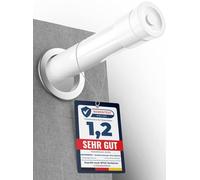 MEISENBERG Bastone Tenda a Pressione 90-160 cm, Bianco - Asta per Tende Senza Forare