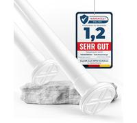 MEISENBERG Bastone Tende a Pressione 50-80, Bianco, Ø 25 mm, Bastone Tenda Estensibile per Finestre, Divisori per Ambienti e Cucina