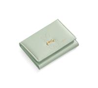 MEISEY Portafoglio estetico carino con fiocco, mini portafoglio a tre ante da donna, accessorio da donna incantevole stile carino, Coniglio-Verde, Fresco e carino