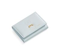 MEISEY Portafoglio estetico carino con fiocco, mini portafoglio a tre ante da donna, accessorio da donna incantevole stile carino, Coniglio-Blu, Fresco e carino