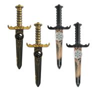 MEISH 4 pezzi piccola spada pirata Halloween pirata Pugnale Pugnale di plastica giocattolo pirata costume accessori per cosplay feste puntelli