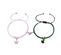 MEISH Braccialetti Wicked abbinati corona cappello da strega Braccialetti Bff Galinda Elphaba braccialetti dell'amicizia gioielli magici da strega per Halloween