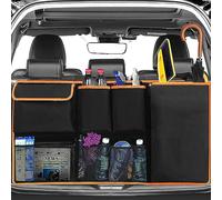 MEISHANG Organizer Bagagliaio Auto,Tasca Portaoggetti Auto,Dotato di tre Cinghie e un Grande Adesivo Antiscivolo sul Retro per una Capacità Extra,Pieghevole