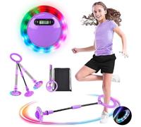 MEISHANG Swing Wheel con ruota luminosa, trottola per bambini, Swing Wheel con contatore, timer, contatore di calorie, anello lampeggiante per bambini, palla lampeggiante pieghevole, regalo per