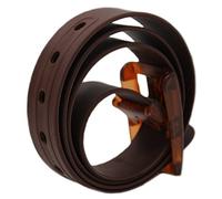 MEISHINE® 115 * 3.5cm Candy Colour Unisex Cintura in Silicone con Fibbia Plastica per Uomo Donna (Marrone)