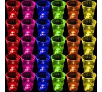 meishuneu Glow in The Dark Party Cups 16oz (473ml) - Reusable Plastic Cups, Birthday/Wedding/Fun Party Supplies (60, 6 colori)