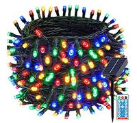 Meision Catena di luci solari per esterni, 30 m, 300 LED, catena di luci a LED, per esterni, con 8 modalità + timer + telecomando, resistente alle intemperie, per giardino, balcone, matrimonio,