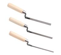 MEISO 3 pezzi Tuck Pointer Trowel Set with Wood Handle 14" 3/8" 1/2" Sizes Mortar Repair and Masonry Tools for Tuck Punting Brick Joint Filling and Grouting Work