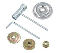 MEISO 6 Pezzi Kit Adattatore Tosaerba, Dado Fissaggio Kit per Lama Decespugliatore, Accessori Macchina per Lama Ricambio Tosaerba, Ricambi Decespugliatore per Tosaerba Macchina per l'Irrigazione