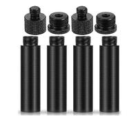 MEISO Adattatore per supporto microfono, 4 tubi di prolunga per microfono e 4 adattatori filettati per microfono (3/8 femmina a 5/8 maschio e 5/8 femmina a 3/8 maschio), per supporto microfono, testa