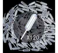 Meiso Set di 120 Pipette in Plastica da 4 ml, Minimalista, Ideali per Cioccolato, Cupcake, Fragole, Bianche