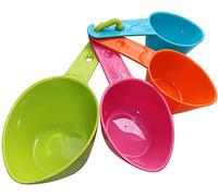 MEISO Set di 4 misurini per cibo per animali domestici, in plastica, per cani, gatti e uccelli, accessori da cucina (colore casuale)