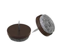 Meister 644036 Metafranc 644036-Set di 20 feltrini con chiodo, per Proteggere efficacemente mobili delicati, per sedie e Pavimenti, Colore: Marrone, Braun, 25 mm, Set di 20 Pezzi