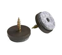 Meister, 644206, Parquet scivola con vite 20 mm di diametro, 20 pezzi, marrone