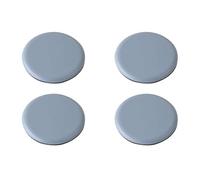 Meister, 645776, EasyGlider autoadesiva, diametro 25 mm, 4 pezzi, grigio