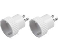 Meister 7423650 - Adattatore da viaggio USA/Canada, colore: bianco (Confezione da 2)