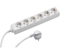 Meister 7430410 Ciabatta elettrica a 6 prese, 1,4 m, colore: Bianco, 6-fach