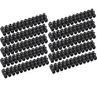 Meister 7453030 7453030-Morsetti, Sezione Cavo, 10 Pezzi, in Pratico Set, Colore: Nero, morsettiera a 12 Poli, Morsetti per lattina, Installazione Domestica, 2,5-4 mm²