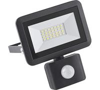Meister 7490710 - Faretto LED per esterni, 20 Watt, 1600 lumen, per installazione fissa su pareti di casa, con sensore di movimento PIR, IP44, protezione dagli spruzzi d'acqua, lampada da esterni, da parete o da inondazione