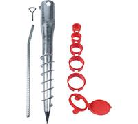 Meister 9979400 9979400-Vite per tubi con diametro da 26 a 64 mm, con 5 riduttori, zincati a fuoco, ombrellone, manicotto avvitabile, Ø 6.5, Set da 8 pezzi in totale