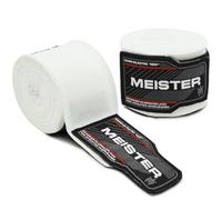 Meister Bende Semi-Elastiche da Adulto di 180 Pollici (457 cm) per MMA e Boxe (Coppia) - Bianco