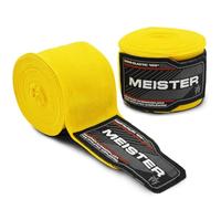 Meister Bende Semi-Elastiche da Adulto di 180 Pollici (457 cm) per MMA e Boxe (Coppia) - Giallo