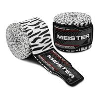Meister Bende Semi-Elastiche da Adulto di 180 Pollici (457 cm) per MMA e Boxe (Coppia) - Strisce di Zebra