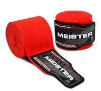 Meister Bende Semi-Elastiche Junior da 108" (274 cm) per MMA e Boxe (Coppia) - Rosso