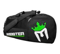 Meister Borsone convertibile ventilato da palestra, ideale per il trasporto, nero/verde elettrico, nero con verde elettrico, 66 x 30,5 x 30,5 cm