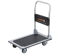 Meister 8985530 - Carrello con piattaforma, 150 kg, professionale, pieghevole, Nero, Metallo