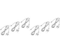 Meister Cavo europeo con interruttore - 2 metri - bianco - 3 pezzi in pratico set - tubo in plastica H03VVH2-F2X0,75 - 2 fili - IP20 / cavo di collegamento con spina europea/cavo di collegamento /