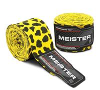 Meister Coppia di fasce elastiche in cotone per MMA e boxe, stampa leopardata, 457 cm